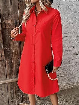 LOOBIS Women's 2024 casual Summer Shirt Dresses Long Sleeve